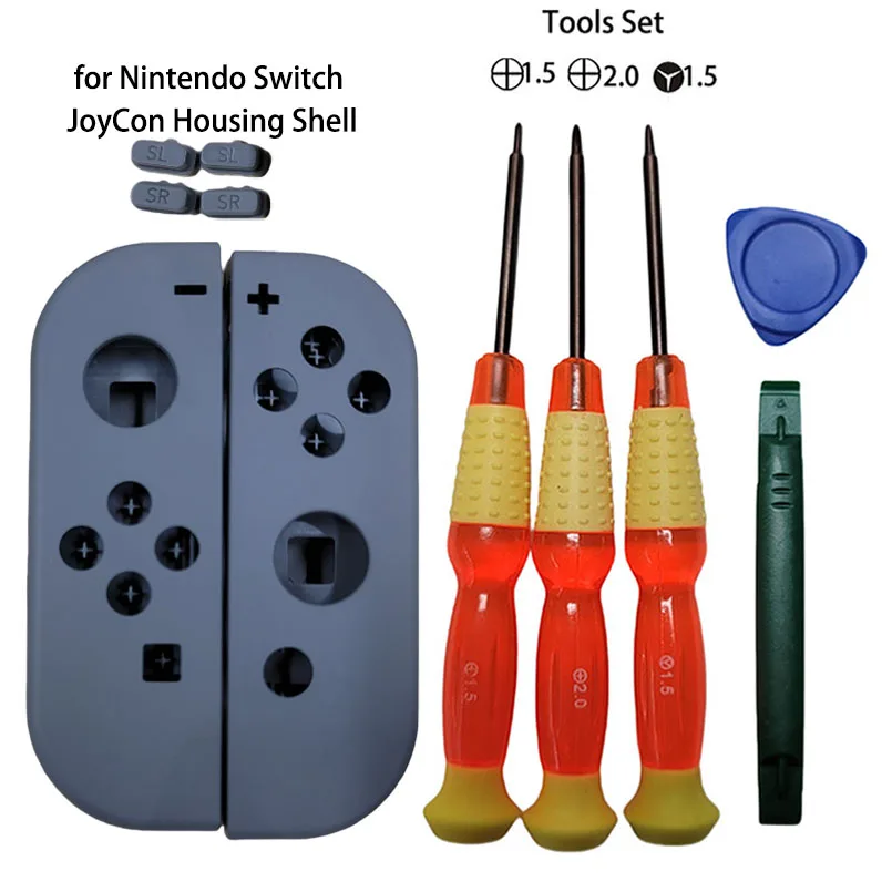 Replacement Housing Shell Full Set Screw Screws Springs For Switch JoyCon NS Down Repair Tools +Y Screwdriver Joy con Housing