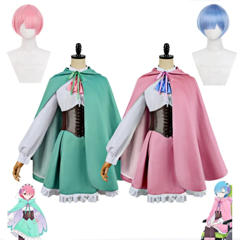 

Re:Zero Starting Life in Another World Rem Adventure Version Cosplay Full Set Women Anime Halloween Comic Con Role Play Outfit