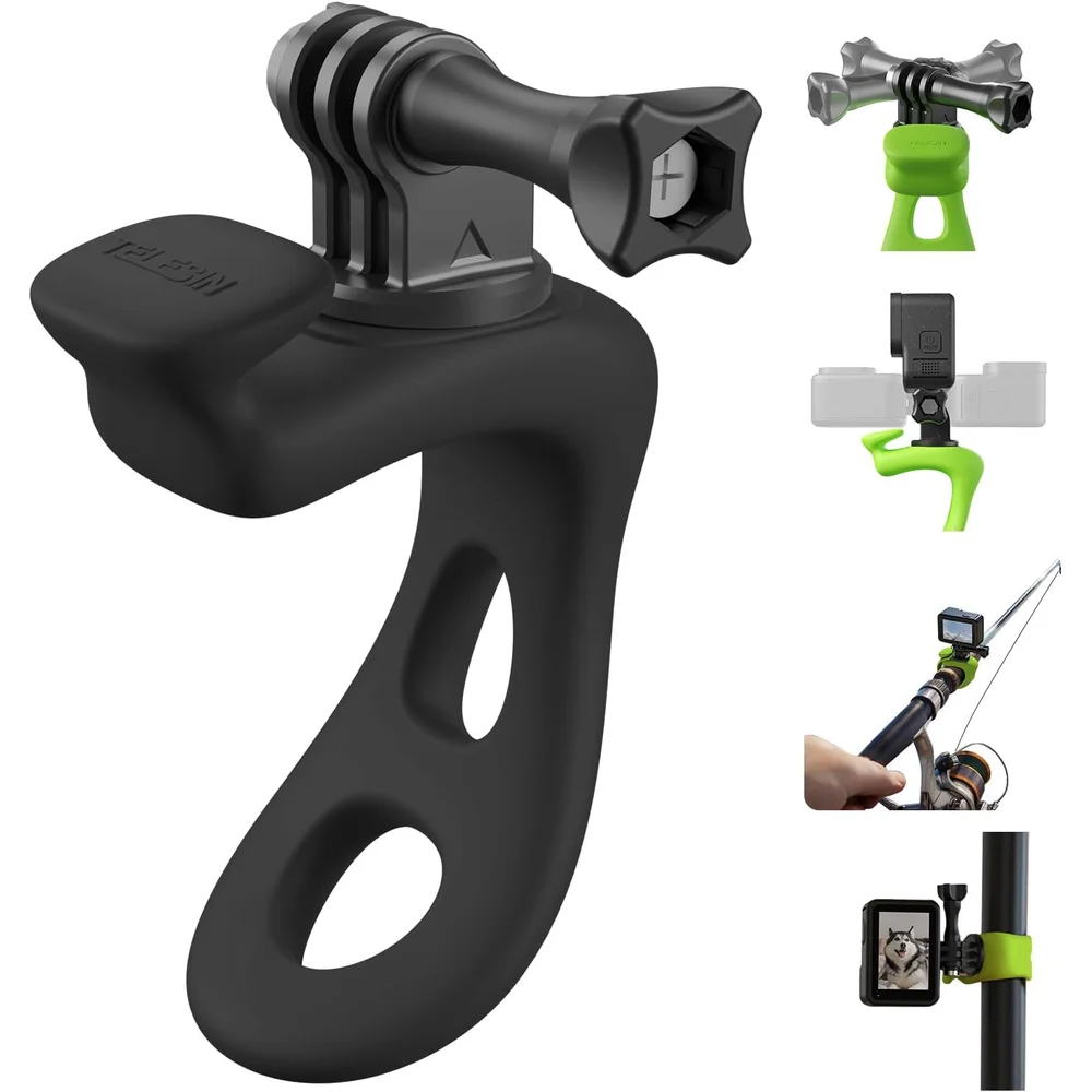 

TELESIN Action Camera Mount Silicone Adjustable Mini Flexible Bracket For Gopro Hero13 12 11 10 AKASO Insta360 DJI Action