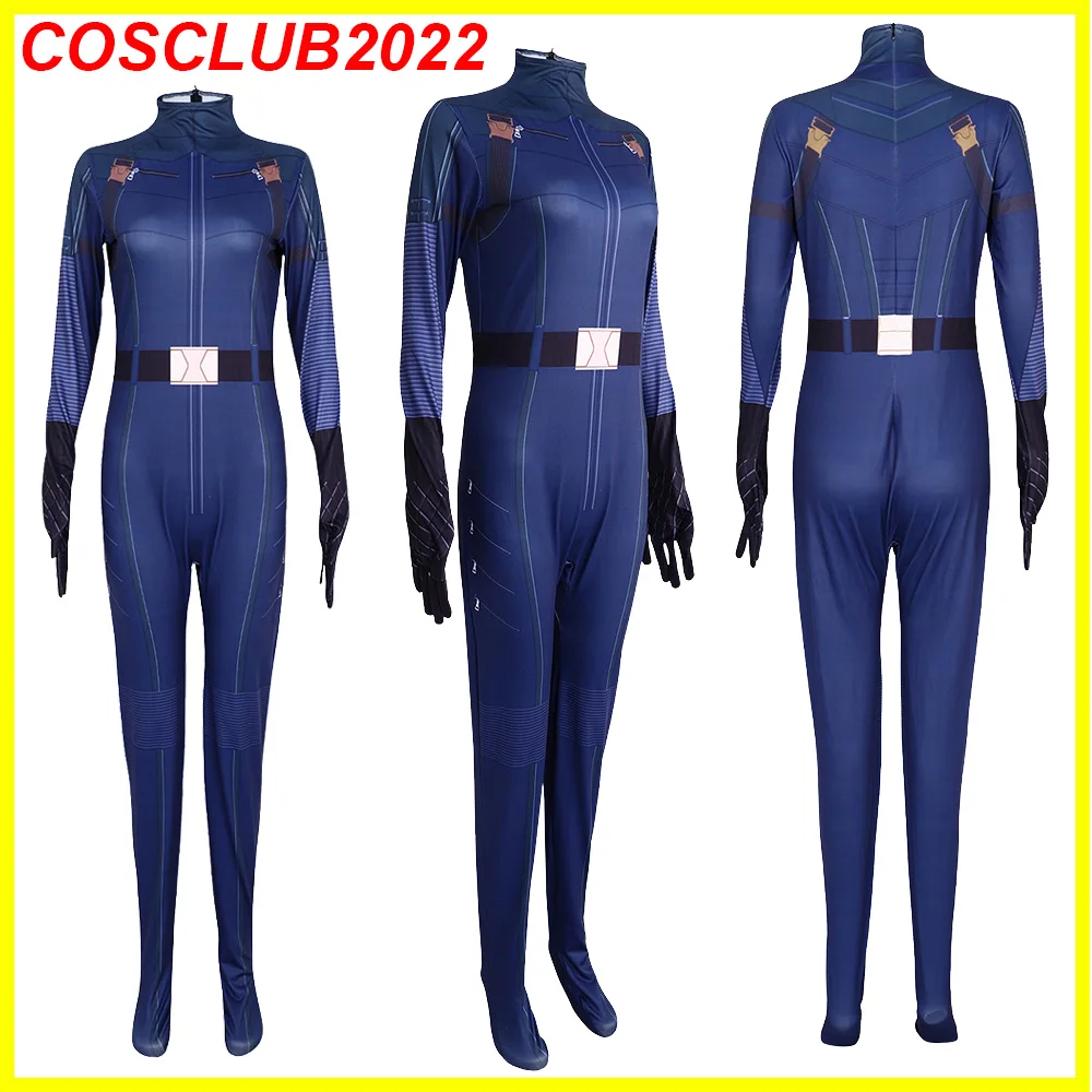 

Women Yelena Cosplay Belova Costume Blue Jumpsuit Bodysuit Clothing Movie Female Outfits Halloween Carnival Party Fantasia Suit
