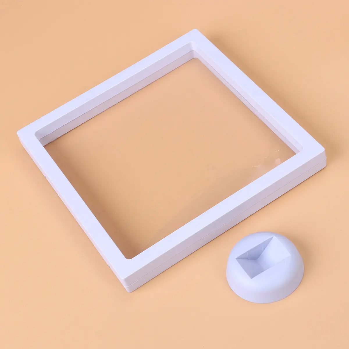 

3D Floating Frame Shadow Box Display Case for Jewelry Coins Medals Rings Pendants Aa Medallions Challenge Coins 18x18x2cm Clear