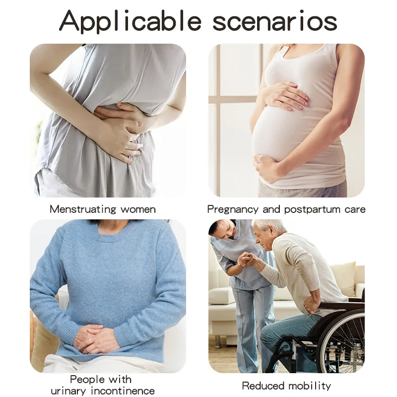 Fotografia 3: 2 Peças de Absorventes Reutilizáveis Respiráveis e Laváveis para Maternidade e Higiene Feminina, Design de Alta Conforto, Mantém-se no Lugar, Protetores Diários