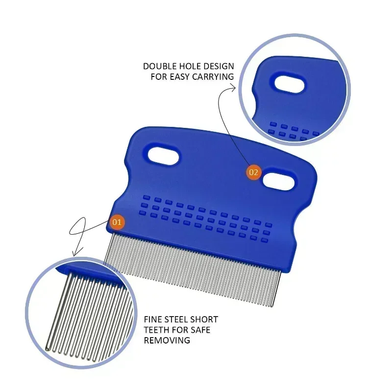 Pet Comb Pet Tear Stain Removal Dog Comb Gently Removes Slime and Shell Small Lice Flea Comb for Dog Cat Supplies Cat Brush