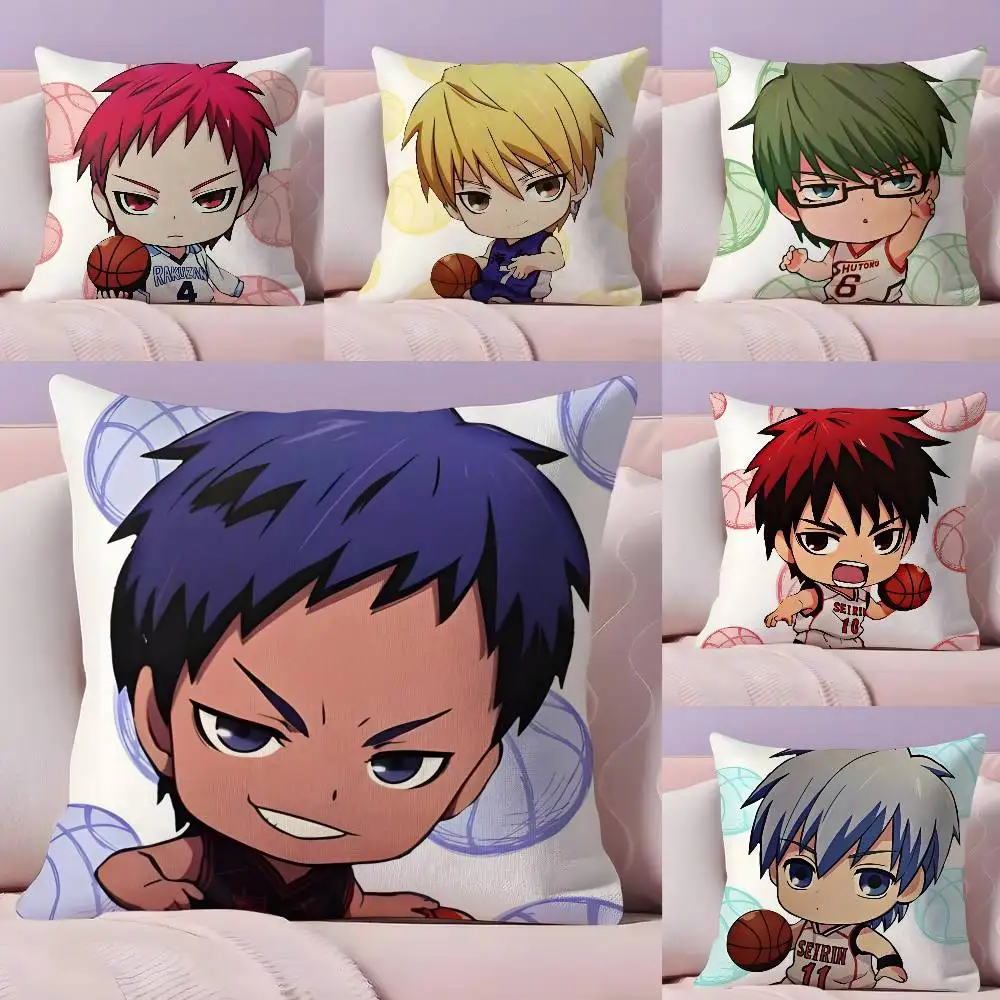 غطاء وسادة ANIME K-Kuroko No Basuke مصنوع من نسيج فائق النعومة وصديق للبشرة مثل الراحة وسحاب مخفي #1
