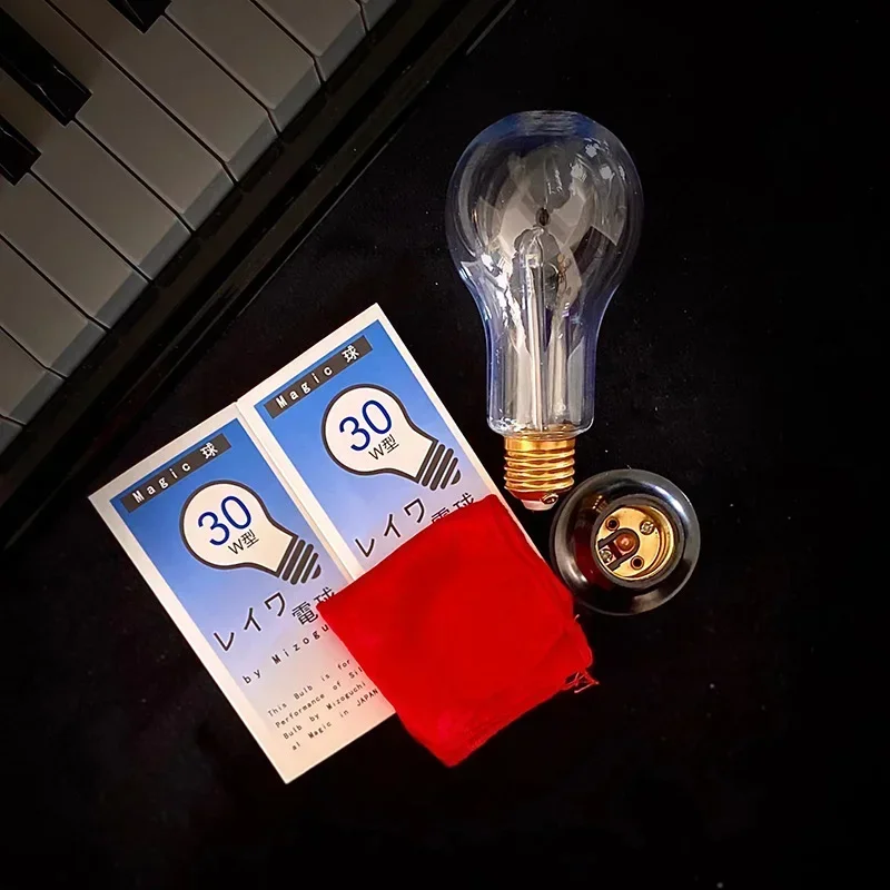Scarlet Light Bulb Stage Magic Tricks Red Silk into Light Bulb Illusion Mentalism Magia Magie Magicians Prop Gimmick Accessory