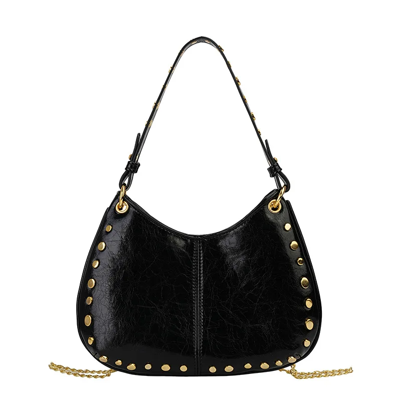 جديد برشام حقيبة تحت الإبط للنساء كتف واحد سلسلة حقيبة كروسبودي 2025 الخريف الشتاء موضة حقيبة يد متعددة الاستخدامات حمل حقيبة