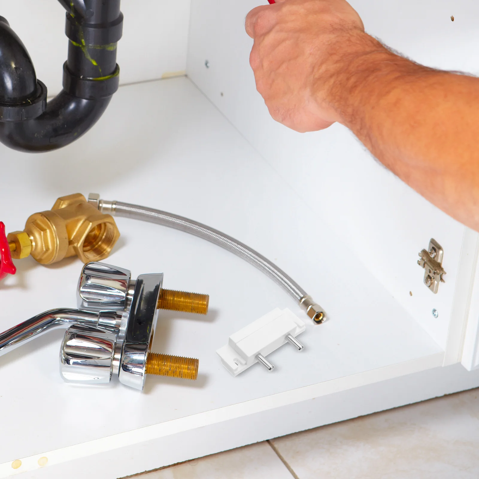 

2Pcs Water Leak Detection Probe Stainless Steel Liquid Level Electrode Sensor for Home Alarm Water Monitoring