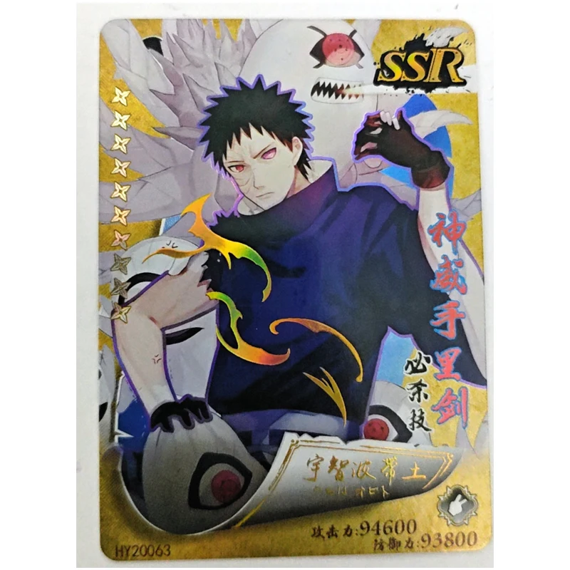 Anime Naruto SSR Card Characters Uzumaki Naruto Hyuga Hinata Konan Uchiha Obito Collectible Cards Christmas Birthday Gifts Toys