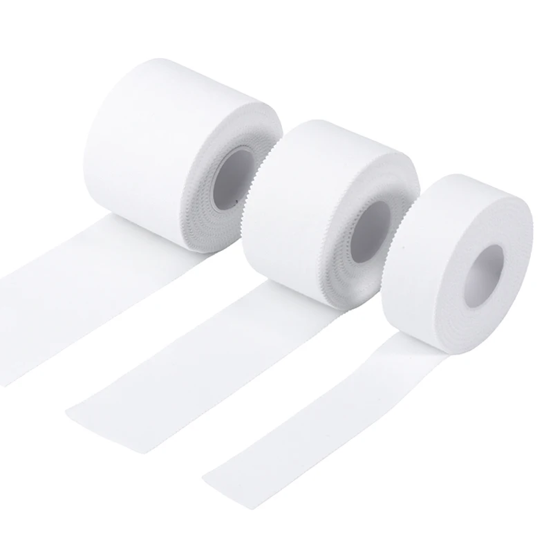 2.5/3.8/5 سنتيمتر 10 متر الرياضة الرياضية مقاوم للماء القطن الأبيض الملاكمة لاصق سلالة إصابة دعم الرياضة ملزمة ضمادة #6