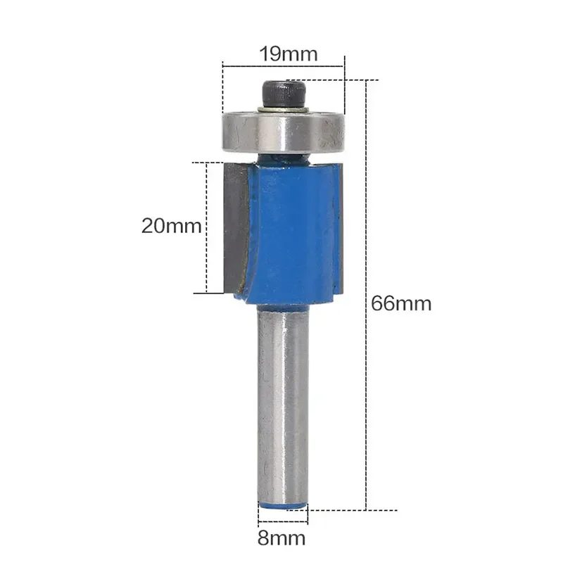 

1" Height X 3/4" Diameter Flush Trim Router Bit - 8" Shank