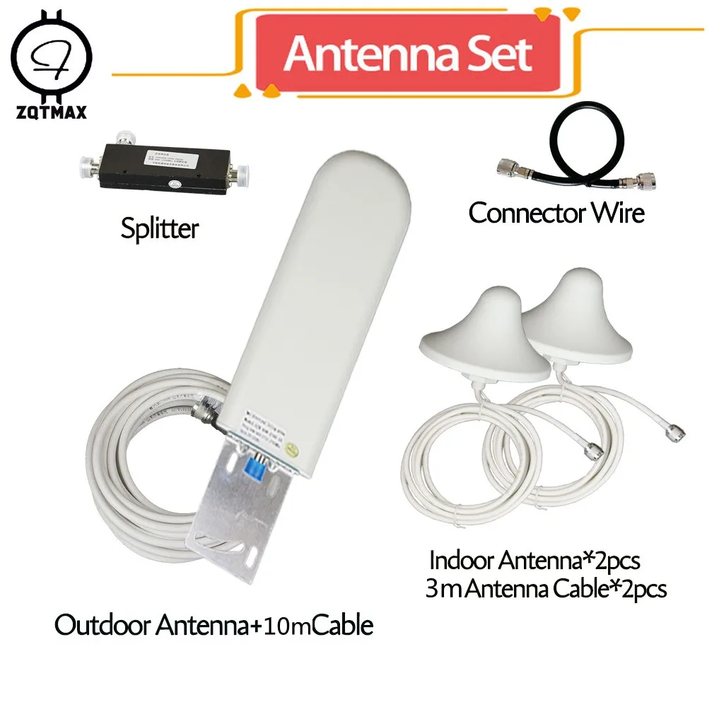 ZQTMAX 1 to 2 communication antenna 25dBi for 2G 3G 4G repeater UMTS LTE cellular amplifier 698-2700 CDMA GSM DCS signal booster