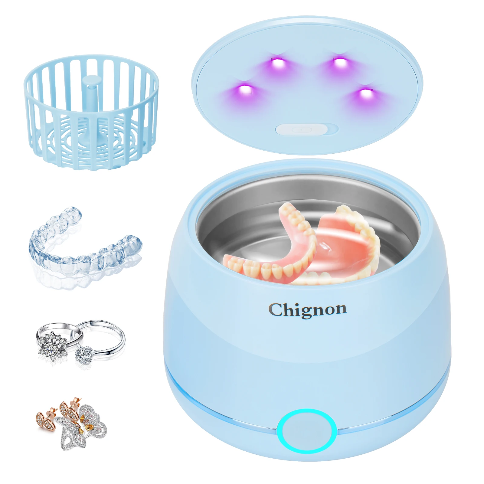 Glass Washing Machine Ultrasound Jewelry Cleaner46KHz 550ml Vibration Jewelry Watch Cleaning Machine Ultrasound Cleaner