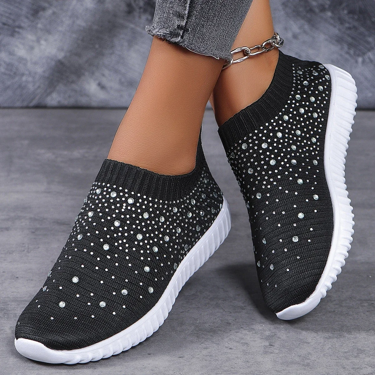 Sneakers piatte da donna Mesh Sneakers comode e poco profonde traspiranti Sneakers moda primavera e autunno scarpe Casual da donna