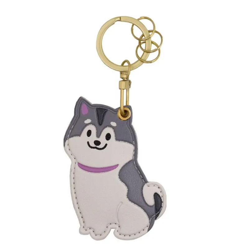 New Cartoon Animal Shape Leather Badge Card Holders For Protective Sleeve Access Control Card Cover With Key Chains image 3