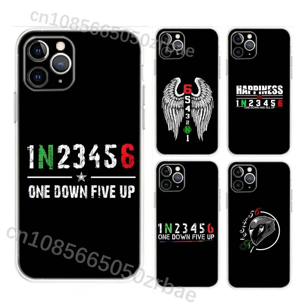 

1N23456 Motorcycle Phone Case For iPhone 17,16,15,14,13,12,11 Plus,Pro,Max,XR,XS,X,7,8 Plus,SE,Mini Transparent Silicone Soft