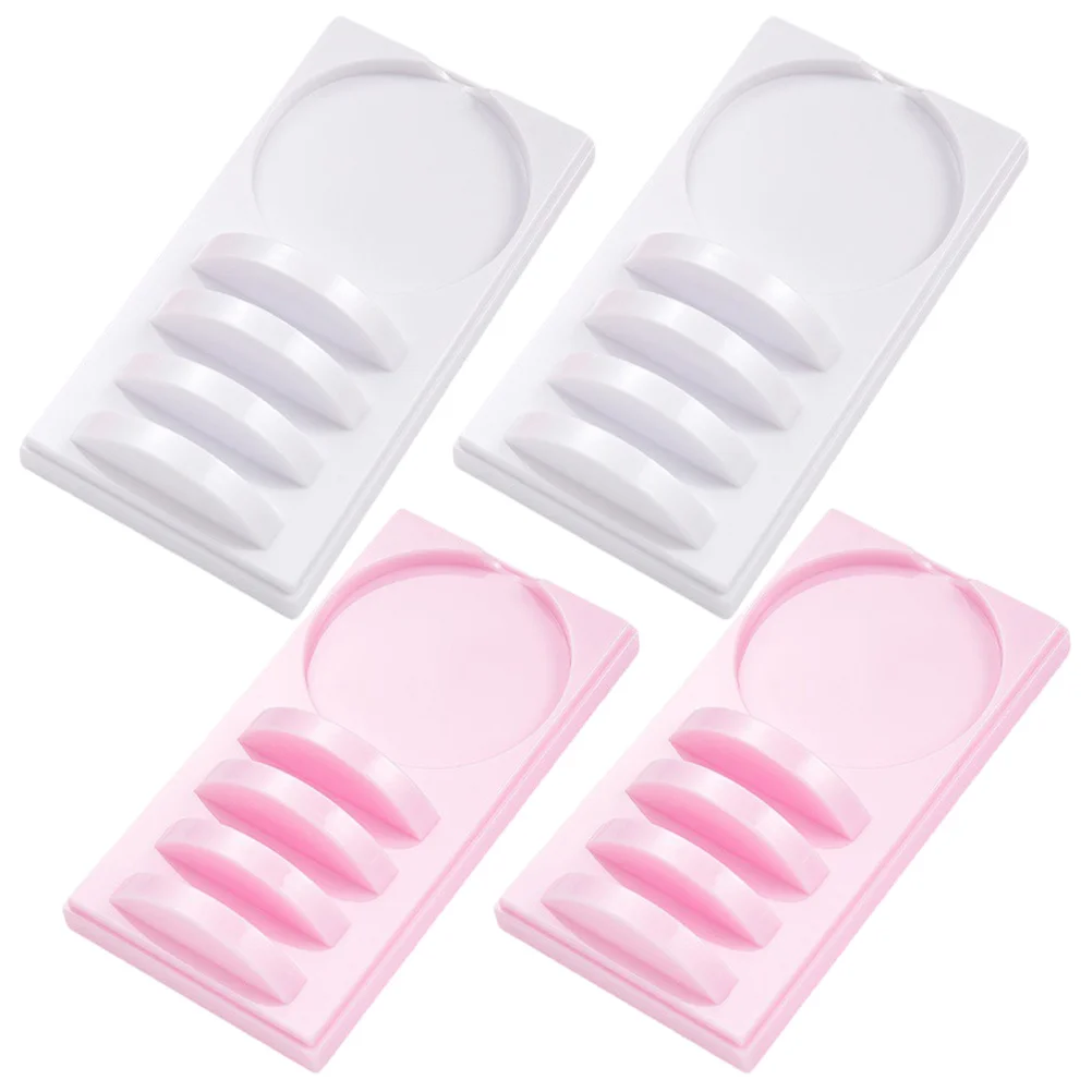 4 pezzi vassoio per colla per pallet per ciglia resistente all'usura display per estensione ciglia supporto per riporre organizzare tamponi strumenti per ciglia