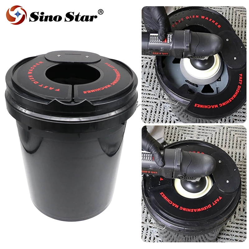 Auto Polisher Wash Bucket Polish Pad Washer No Electric Fast Disc Wash Machine Foam Buffing Pad Cleaner Wool Pad Wash Bucket