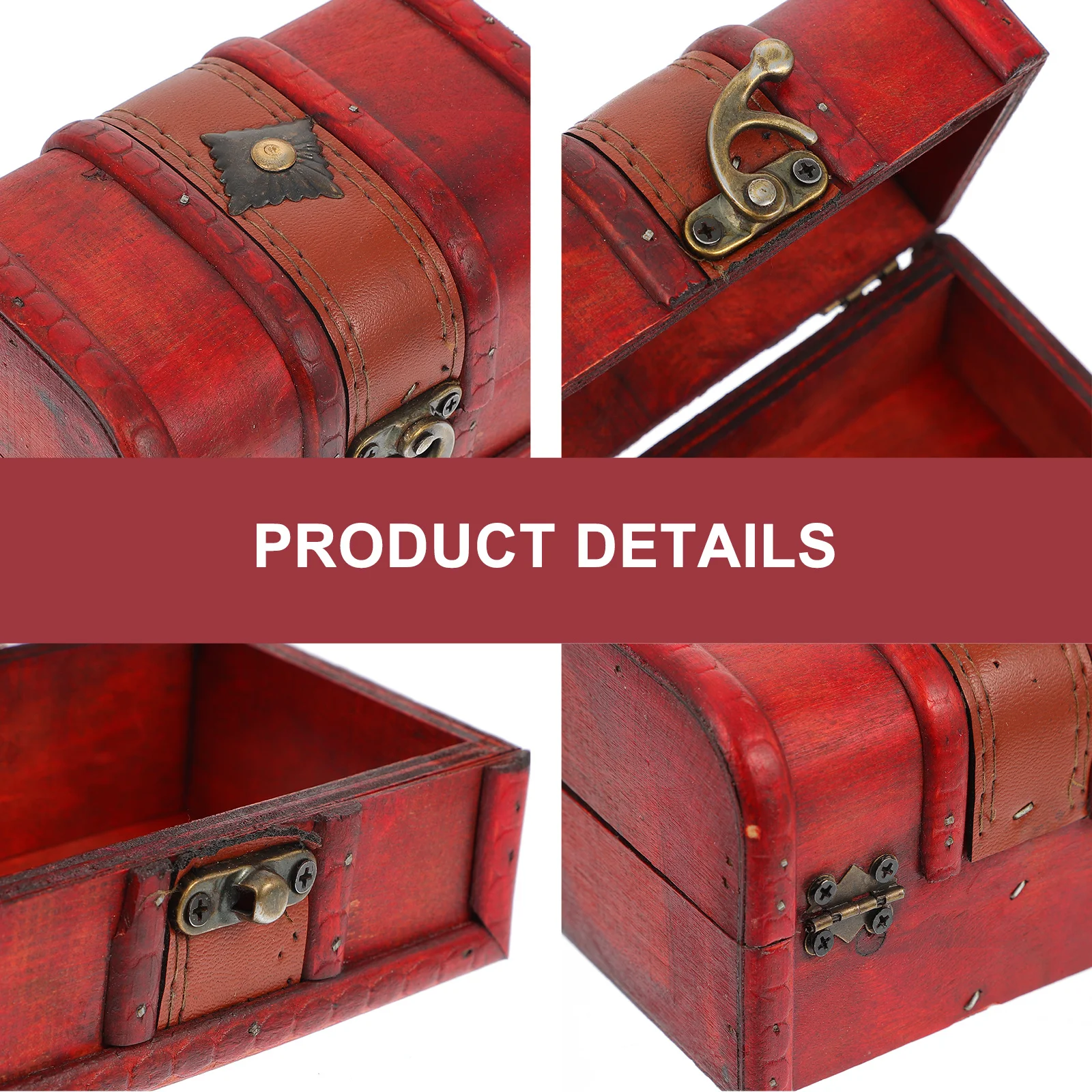 

Wooden Jewelry Holder Vintage Design Smooth Touch Sturdy Quality Storage Organizer for Accessories Keepsakes Retro Jewelry Box