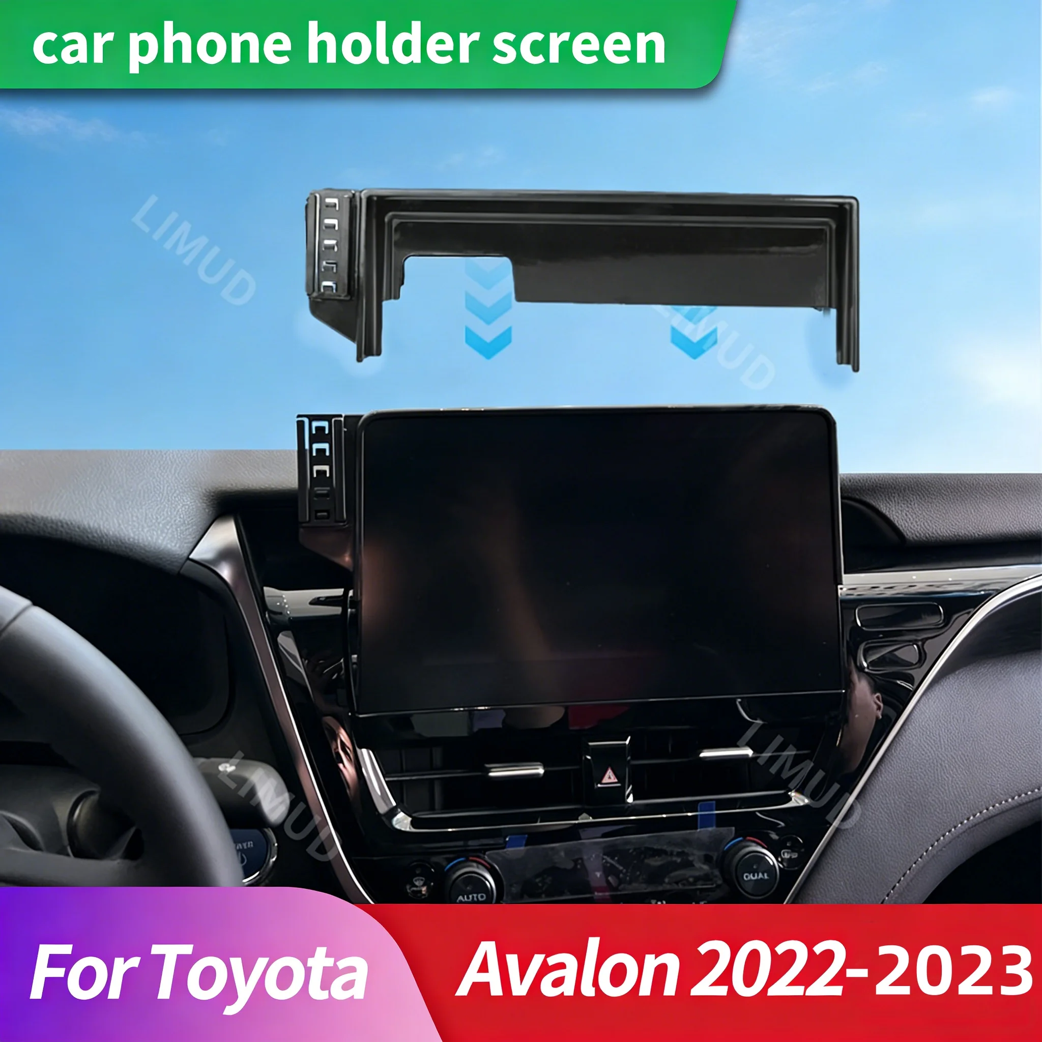 High-Quality Car Phone Holder & Base with Storage Box FOR Toyota Avalon 2022-2023, 8