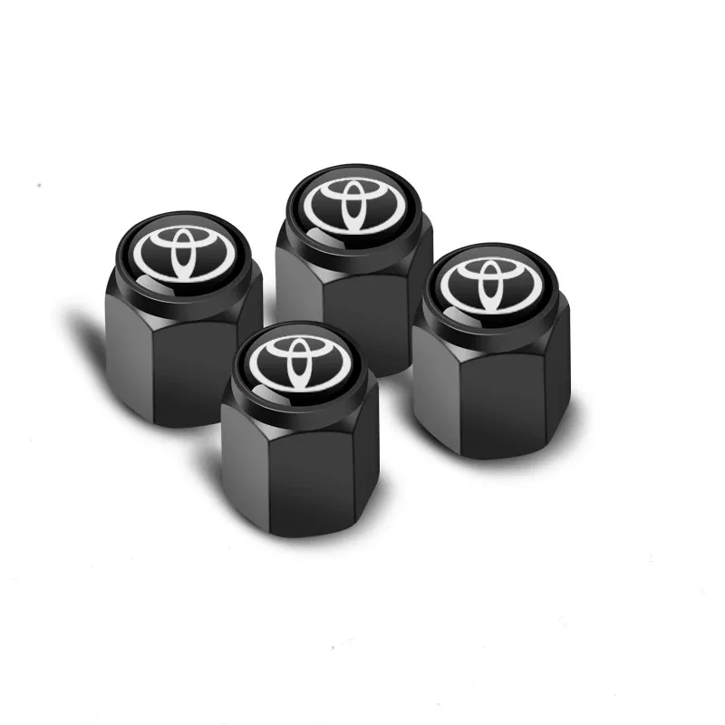 4 قطعة عجلة السيارة المعدنية الإطارات صمام قبعات الجذعية يغطي لتويوتا كورولا بريوس كامري برادو ألارد Vellfire تاج اكسسوارات