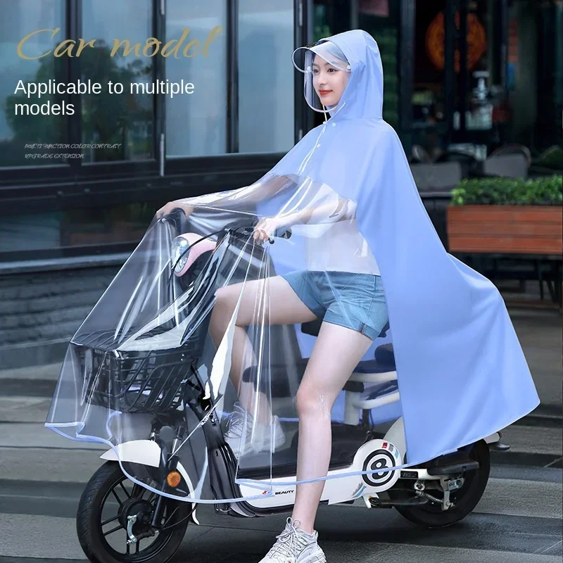 New Arrival Waterproof High Quality Transparent for Parent-child Perfect Long Raincoat for Electric Bikes