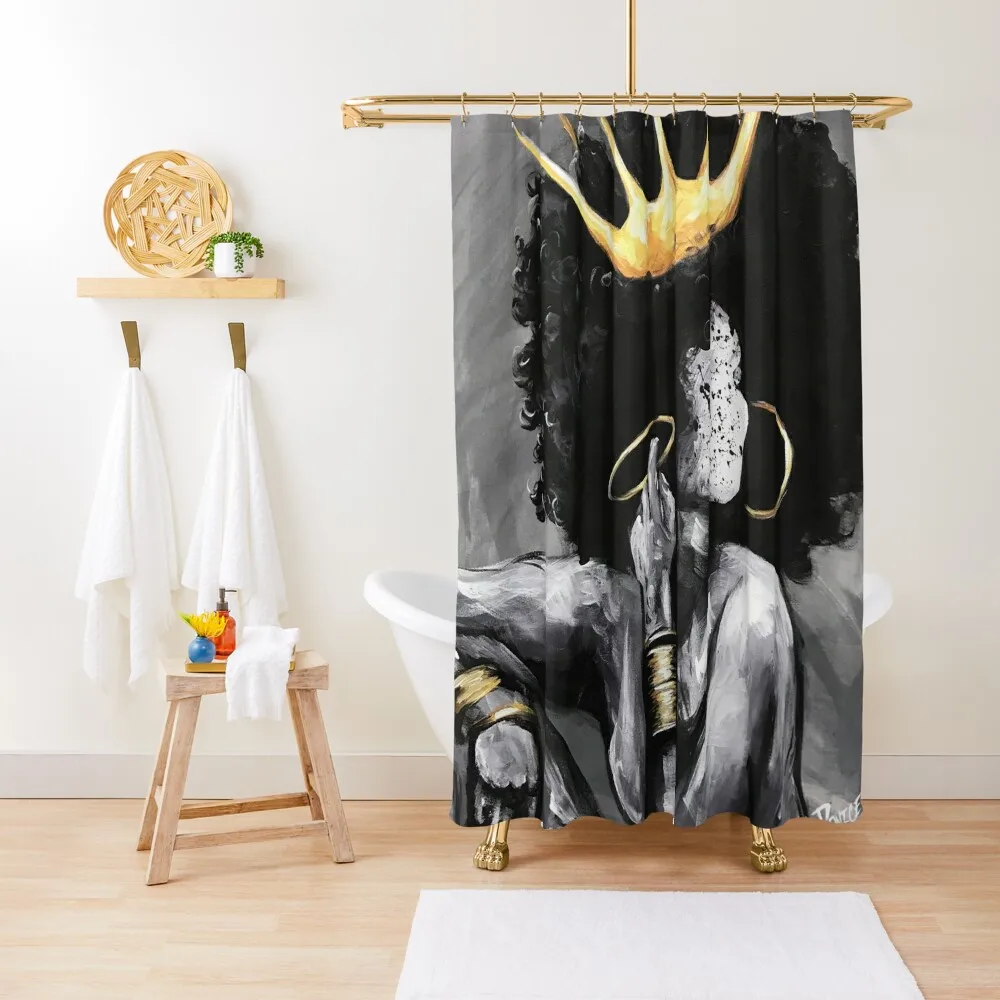 Naturally Queen VI Shower Curtain For Bathrooms Shower Set Waterproof Fabric Shower Curtain