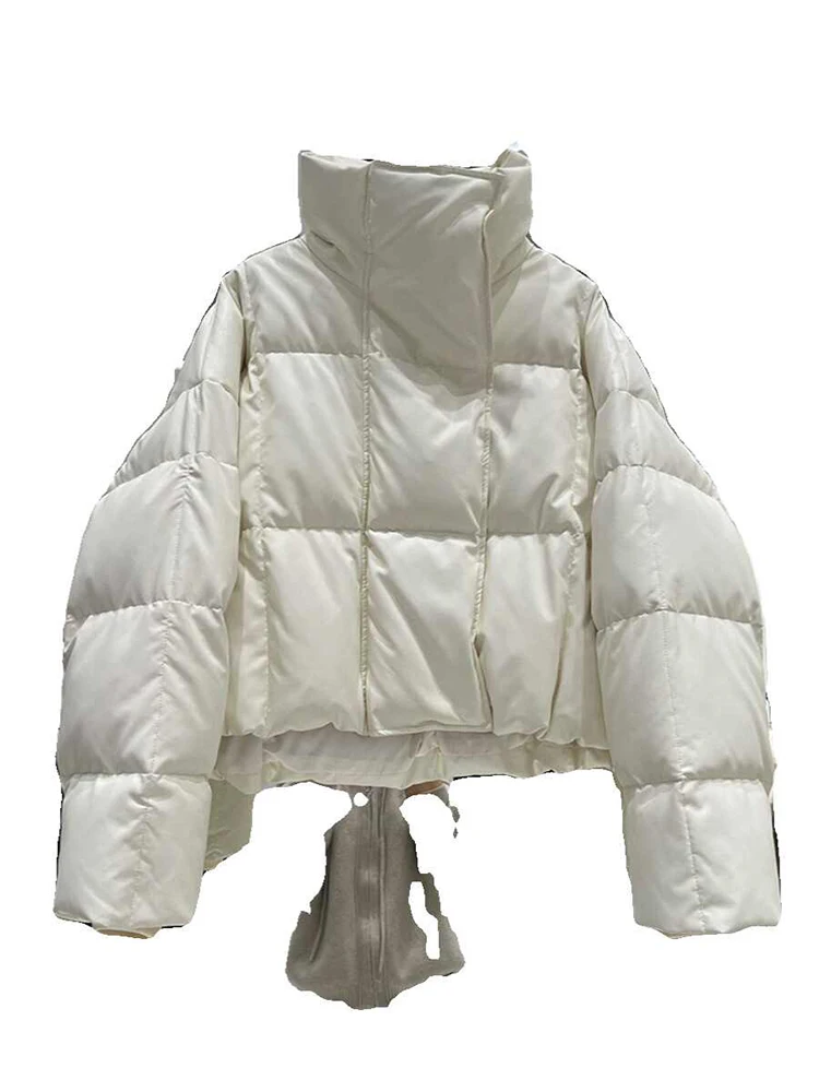 Mulheres marrom escuro parka jaqueta vintage quente manga longa casaco coreano gola alta acolchoada jaqueta inverno outono emo 2000s roupas 2024