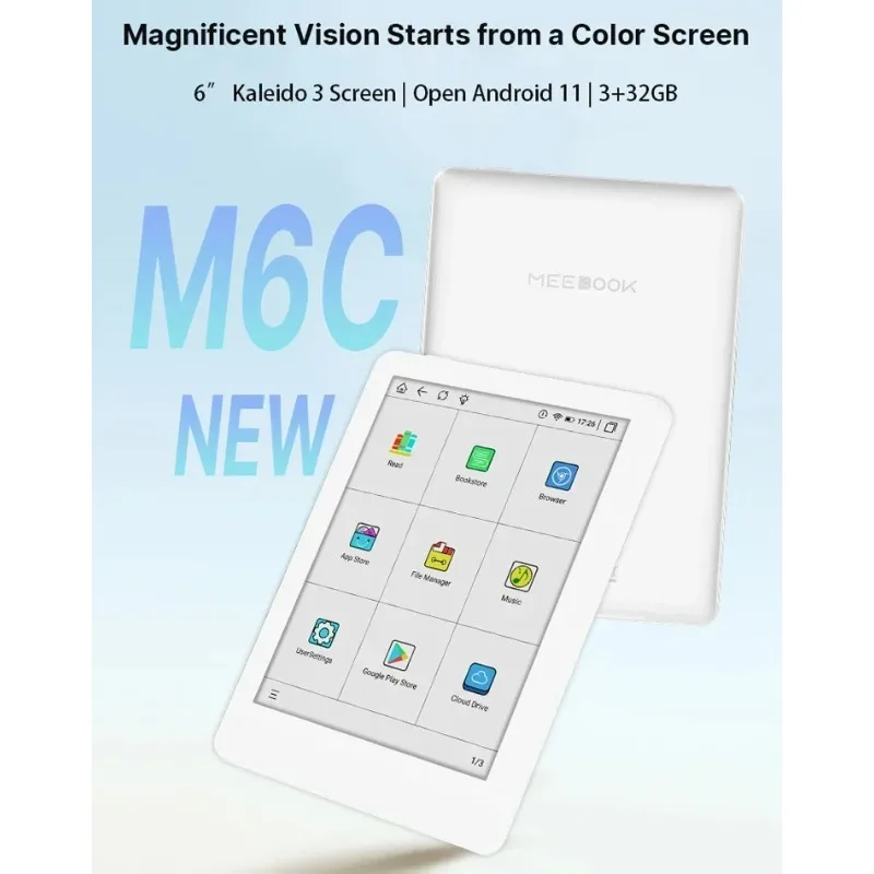 2026 6 Inch Cool Gadgets Electronic Eink Screen Android Tablet Ebook Readers With Colorful Eink Display E-reader