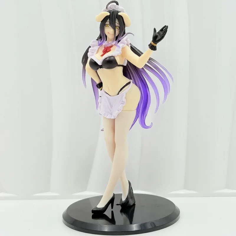 

Overlord Role Maid Albedo Demon Guardian Manager Miniskirt Bishoujo Figure Toys Collect Ornaments Anime Peripheral Birthday Gift