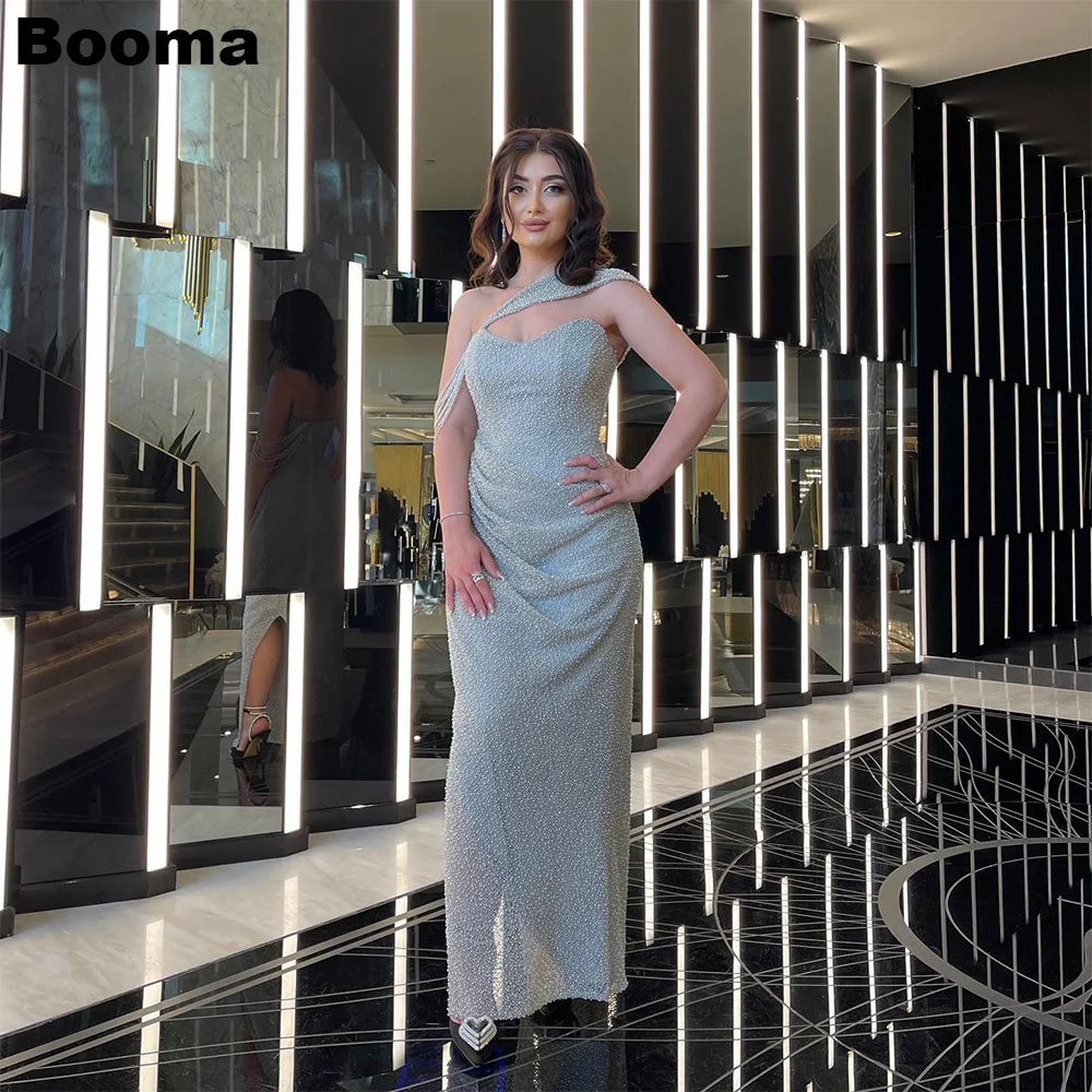 

Booma Grey Mermaid Evening Dresses One Shoulder Formal Occasion Dresses Floor Length Prom Dresses for Women Outfits Dubai