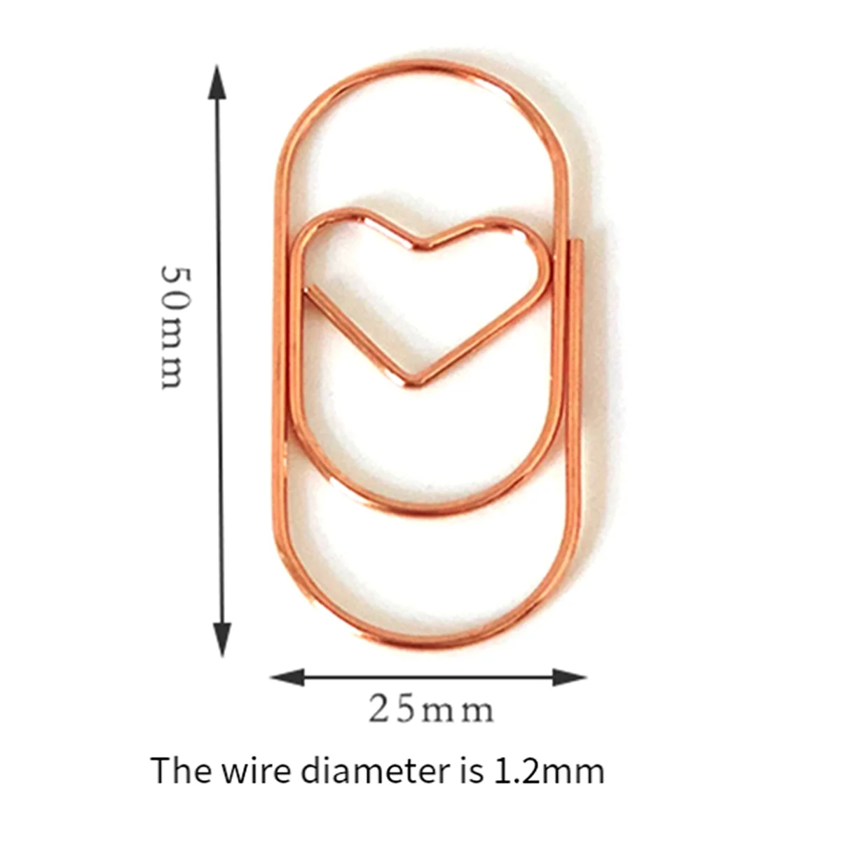 مشابك ورقية على شكل قلب لطيف ، مشابك إشارة مرجعية للمكتب ، المدرسة ، منظمي المكاتب ، 50 *