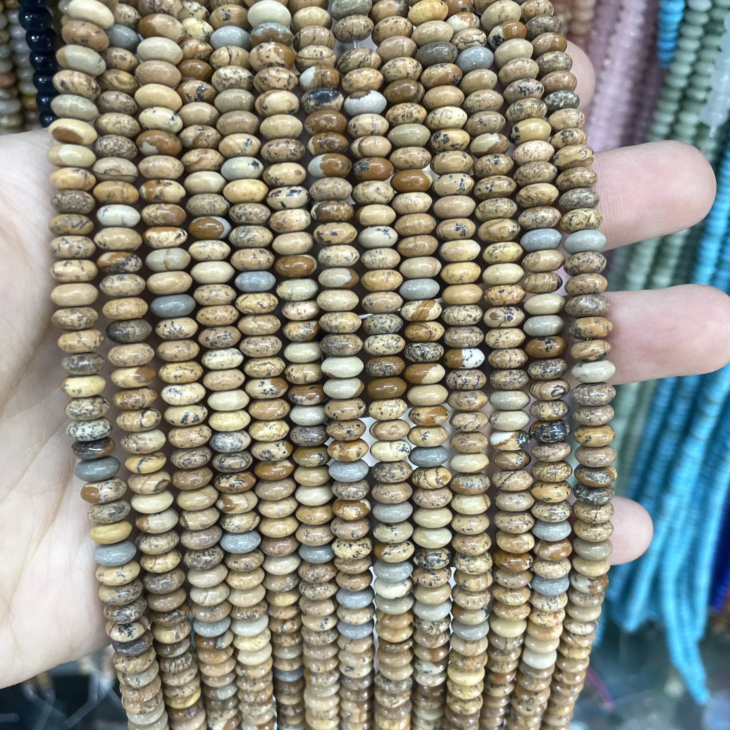 3X6MM Naturstein Rondelle Quarz Achat Türkis Runde Zwischenperlen für Schmuckherstellung DIY Armband Halskette Zubehör – Detail 29