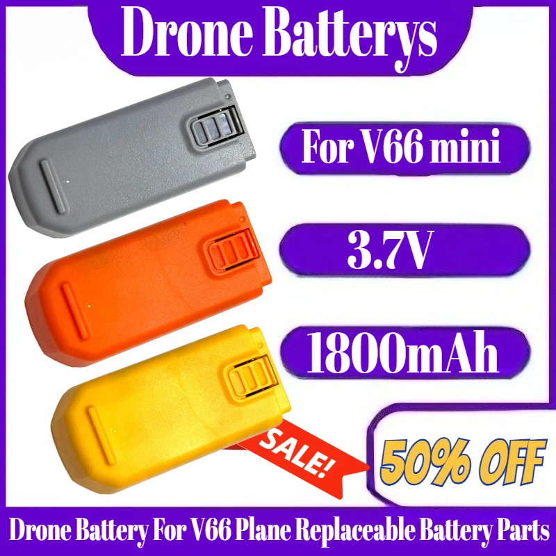 

1800mAh 3.7V Battery For V66 mini RC Drone Battery For V66 Plane Replaceable Battery Parts