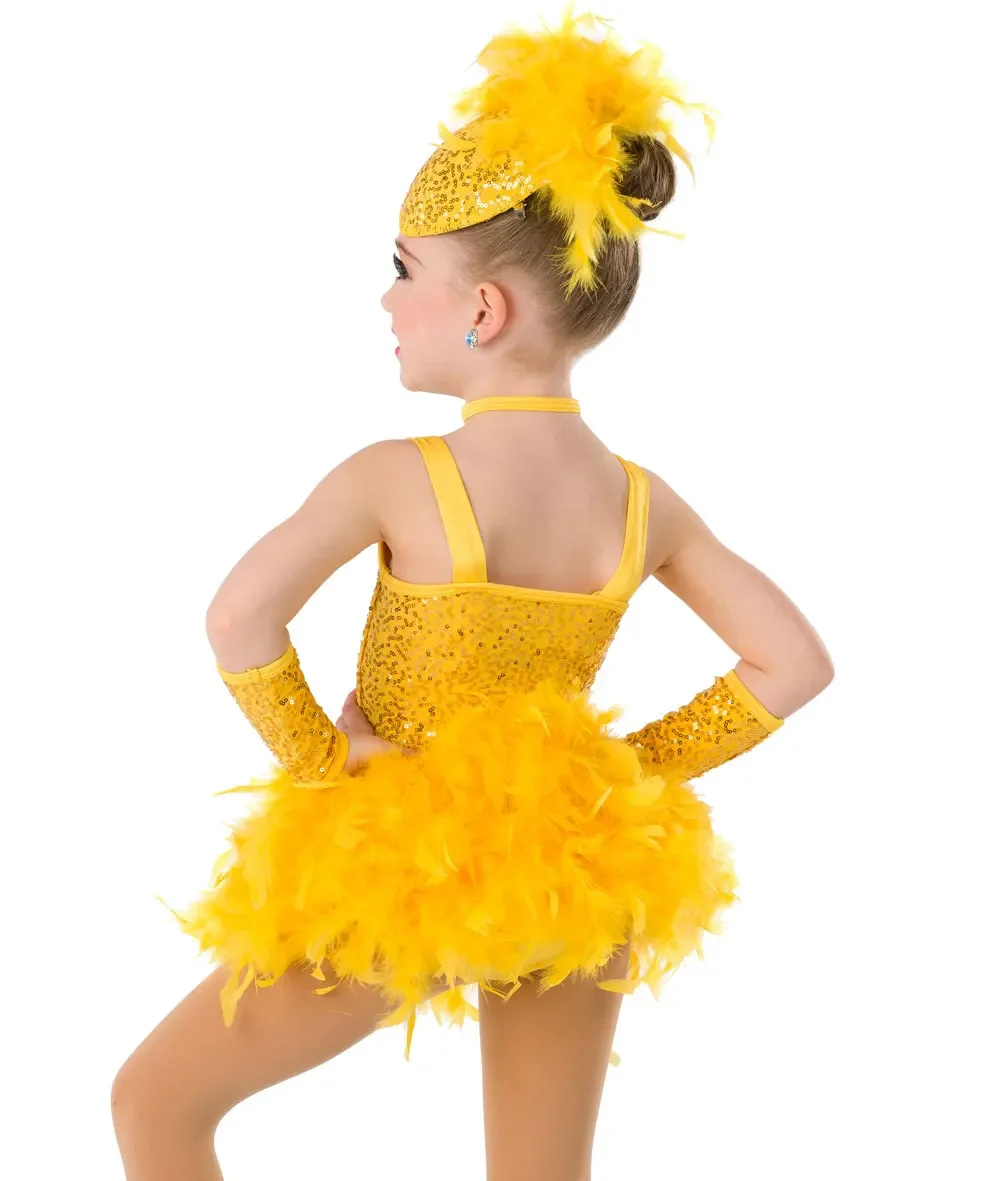 kids birds dance costume girls feather dance dress chick duck dance costume