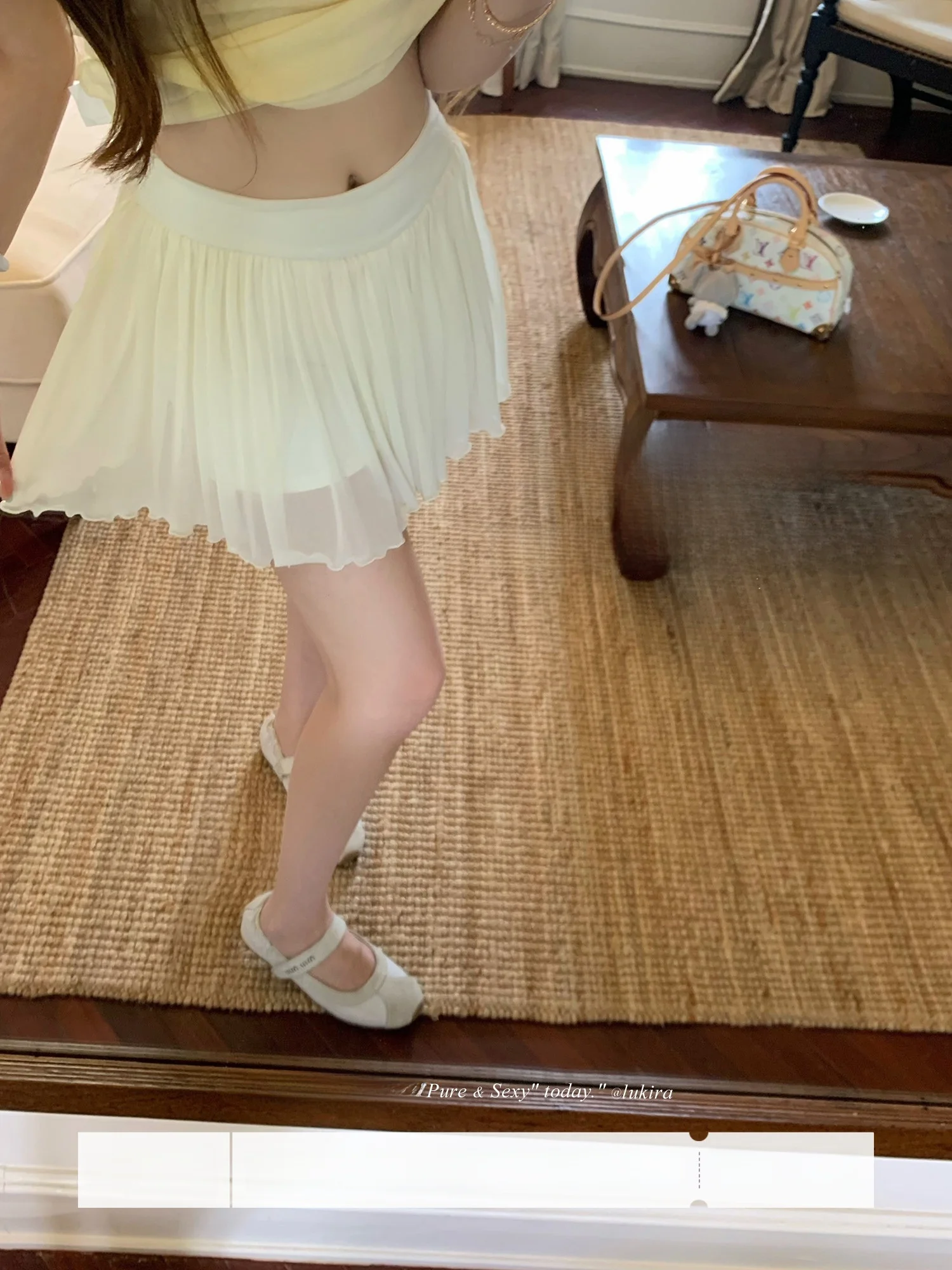 

Lukira Casual Yoga Skirt Women's Summer Leisure Sports Short Skirt Pleated Net Gauze Half-length Midi Skirt for Young Girls