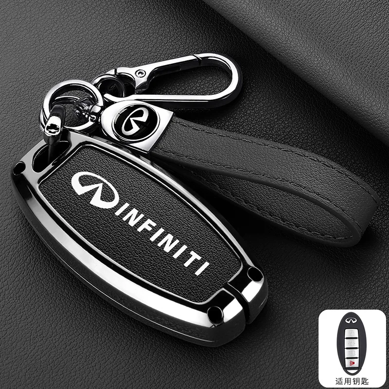 الجلود سيارة مفتاح ذكي غطاء حافظة مفتاح حامي حامل لإنفينيتي EX25 FX35 Q30 Q50 FX37 QX55 QX70 FX45 FX50 G25 G35 G37 #1