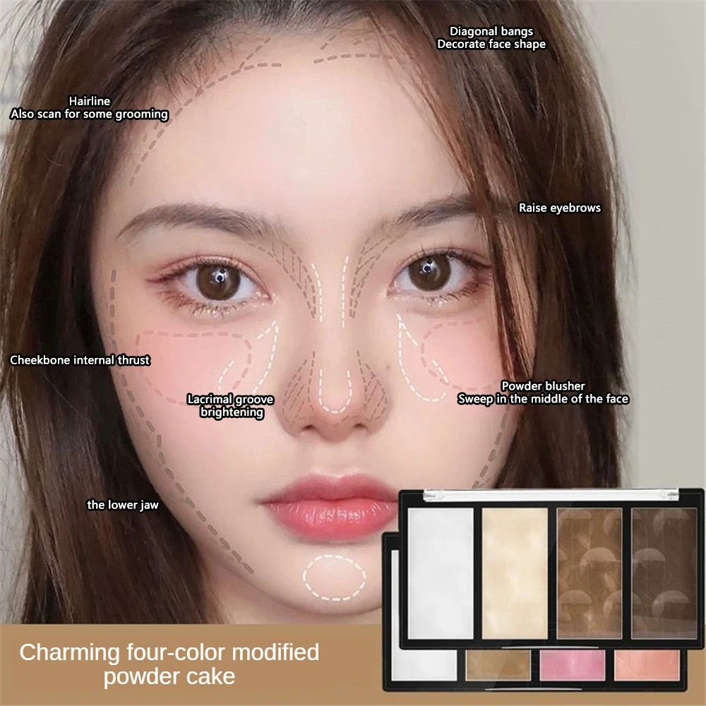 Double Blush Double Powder bietet natürliche 3D-Effekte Natur v Gesichts kontur erröten 3D Silhouette Gesicht Make-up Bestseller erröten