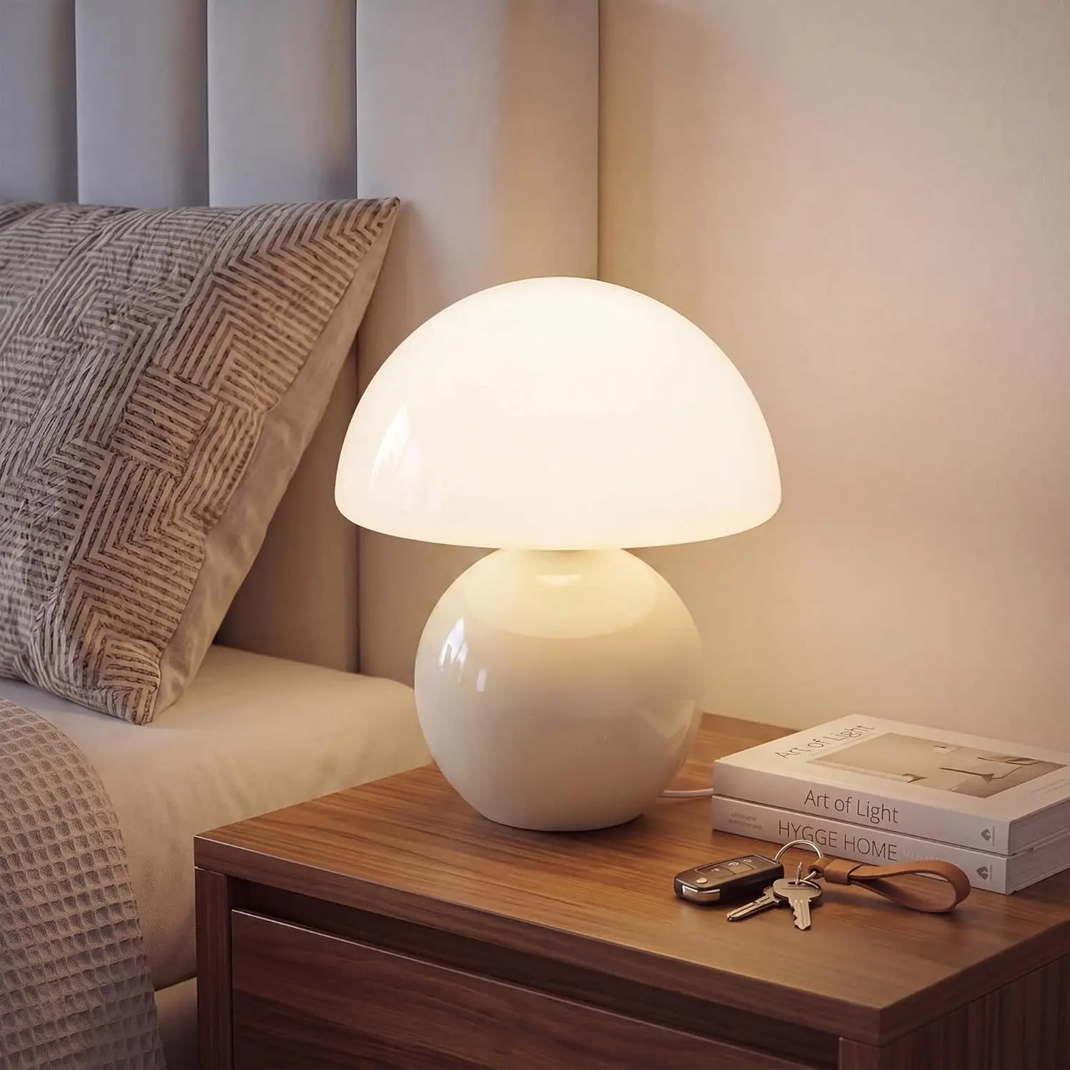 

Mushroom Lamp Table Lamp for Bedroom, Desk Bedside Small Lamps with Stepless Dimming, Cute Mini Modern Night Light for Living