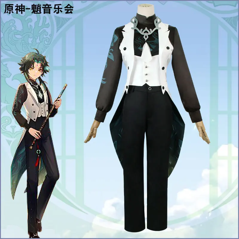 

Genshin Impact Female Version Of Xiao Cosplaying As Hachimaniko Hachimaniko Xiao Concert Female Xiao Cosplay Costume Anime COS