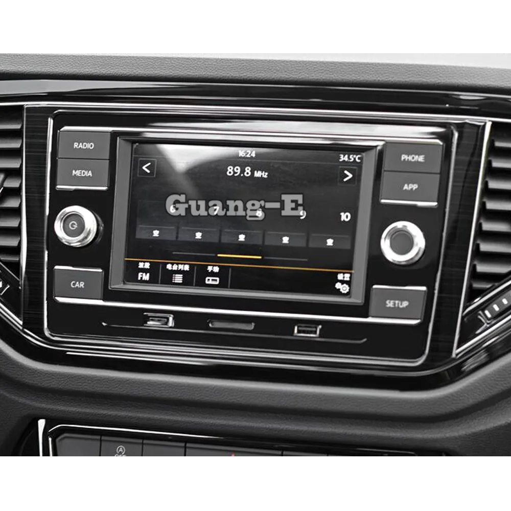 سيارة عرض بار الملاحة الإطار الزخرفية ل Volkswagen VW T-ROC TROC 2017 2018 2019 2020 2021 الفولاذ المقاوم للصدأ الداخلية 1 قطعة