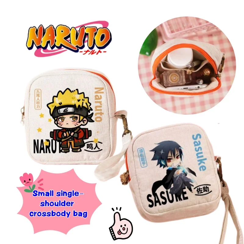 Neue NARUTO Uzumaki Naruto Uchiha Sasuke Uchiha Itachi Münzbörse Kreative Allzweck-Umhängetasche für Studenten