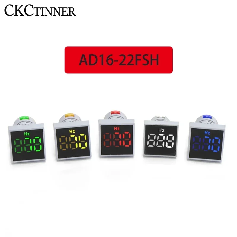 LED AC Digital Display Frequency Square Panel Hertz meter AC Frequency Meter Indicator Signal Lamp Lights Tester Digital Display