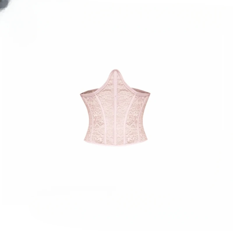 2024 Summer New Fairy Sweet French Style Slim Fit Short Lace Stitching Coat Skirt Ladies Waistband Accessories Women's Clothing