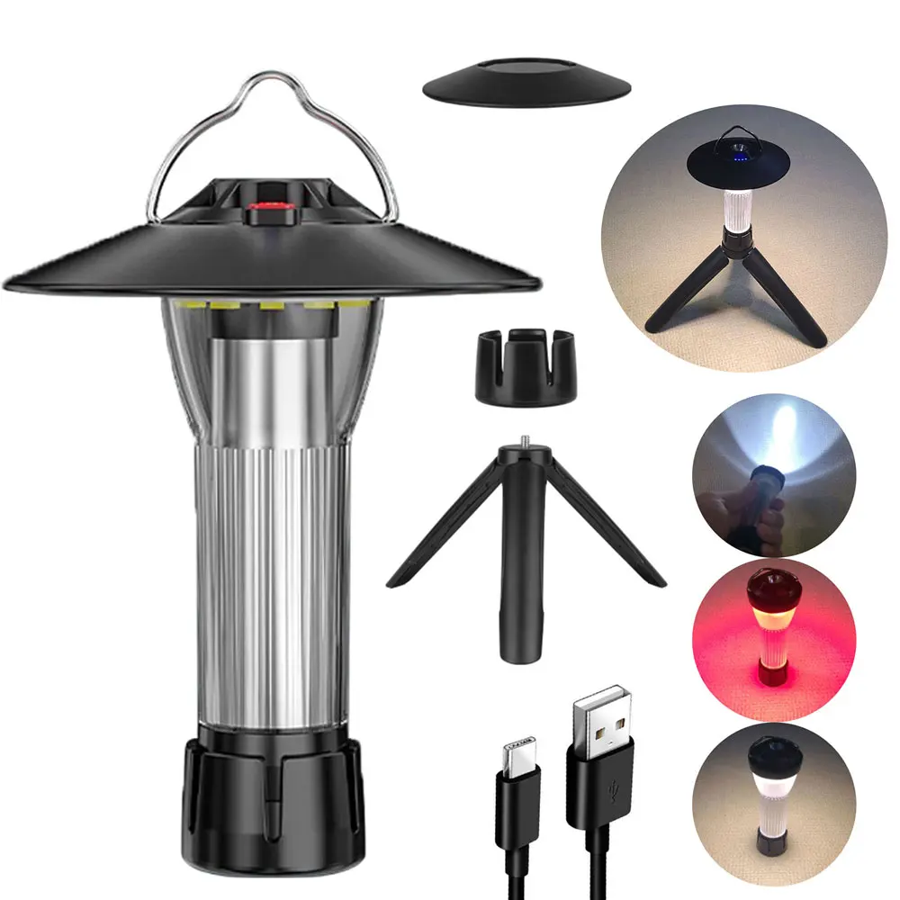 3000mAh Camping Lantern with Magnetic Base Similar To Blackdog Goal Zero Lantern 5 Lighting Modes Led Flashlights Emergency Lamp