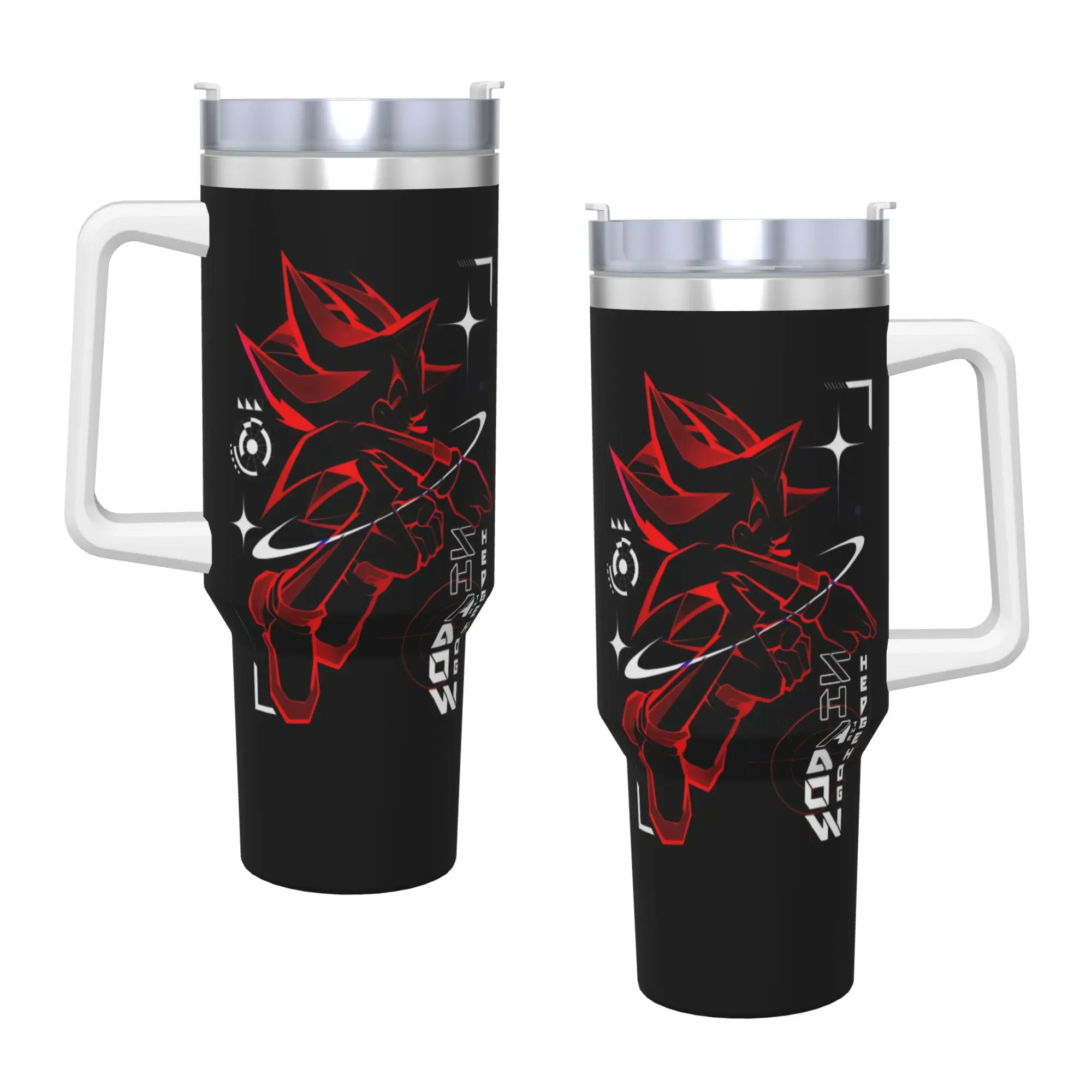 40OZ Stainless Steel Tumbler Shadow The Hedgehogs Thermal Cups Cartoon Heat Preservation Hot Drinks Car Mugs Travel Water Bottle view 3