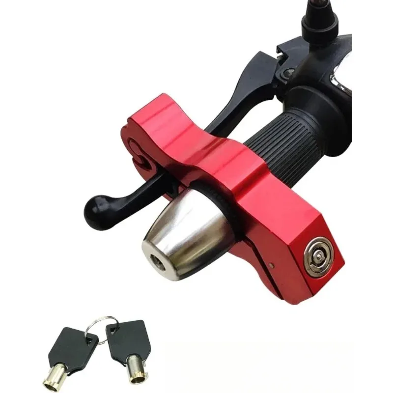 Motorcycle Handlebar Lock  Handle Solid Lock Imitating Steal Lock Pull Rod ATV Dirt Street Bikes Handlebar Brake Anti Theft
