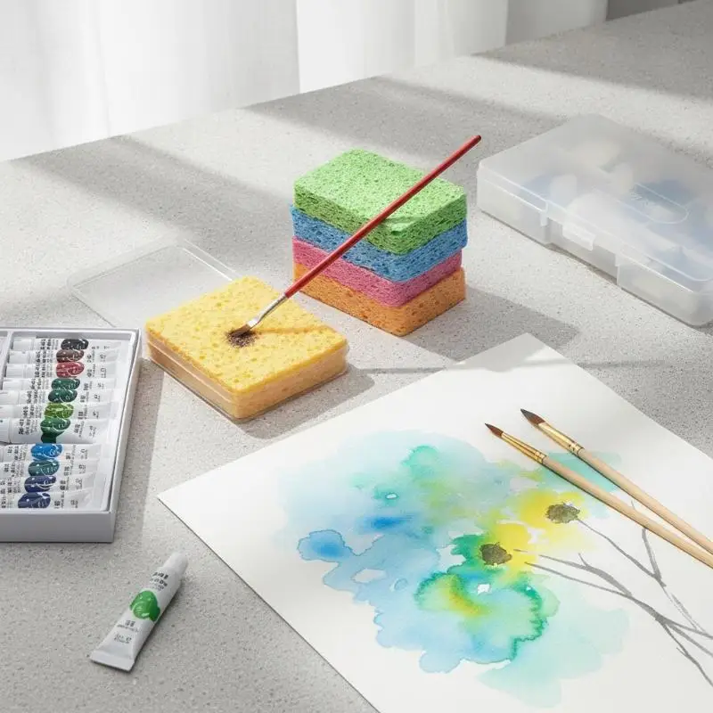 Watercolor Painting Sponge, Super Absorbent Art Sponge, Painting Brush Cleaning Sponge, Art Supplies For Drawing & Painting