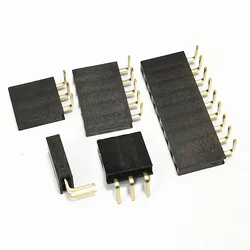 10pcs 2.54mm Right Angle Bent Single Row 90D PH8.5 3P 4P 5P 6P 7P 8P 40P Rohs Goldplated PCB Female Pin Header Socket Connector