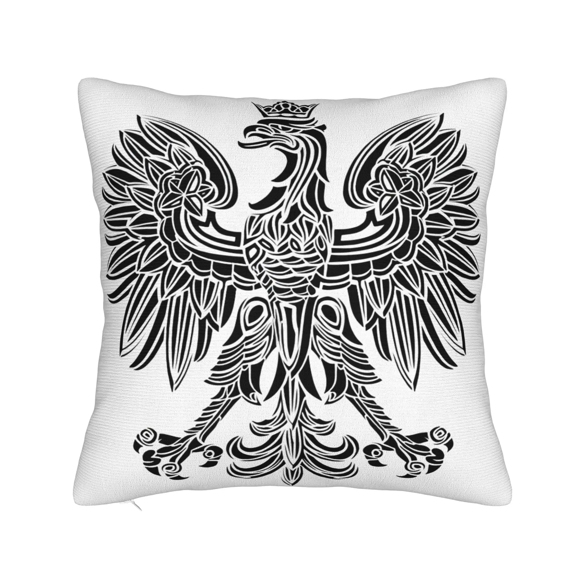 Pillow Cover The Polish Eagle Emblem  Novelty Pillow Case For Wedding Party Home Decor Pillowcases