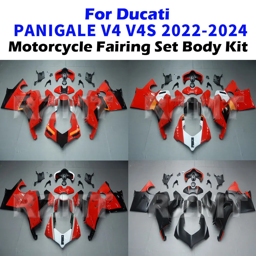 Motorradverkleidungsset für Ducati Panigale V4 V4S 2022-2024 ABS-Kunststoff-Karosserie-Kit Verkleidungssatz Spritzguss V4 V4S 22-24